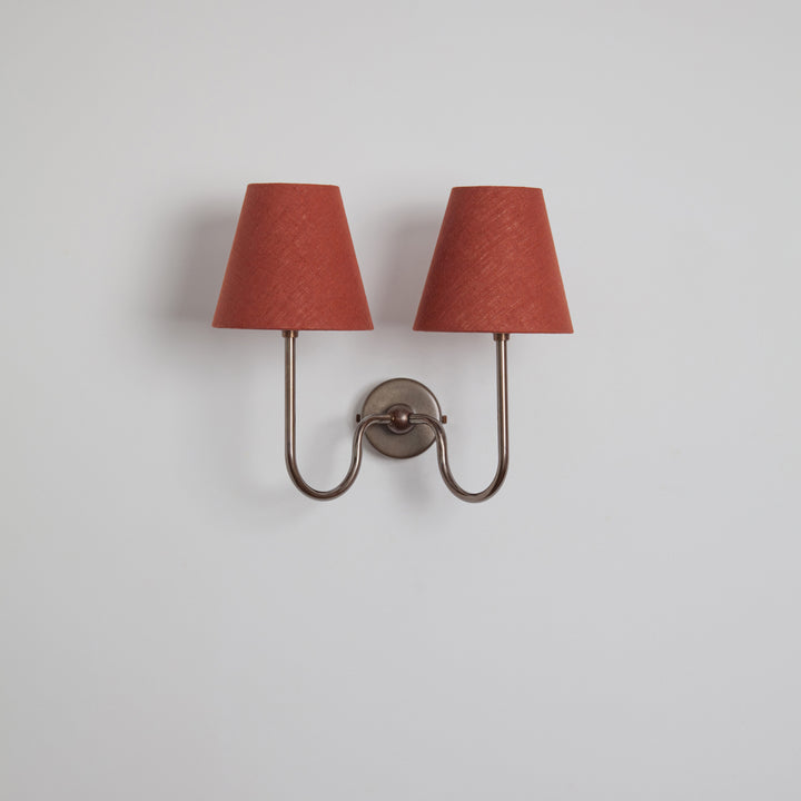 "Juno" Double Wall Light - Linen