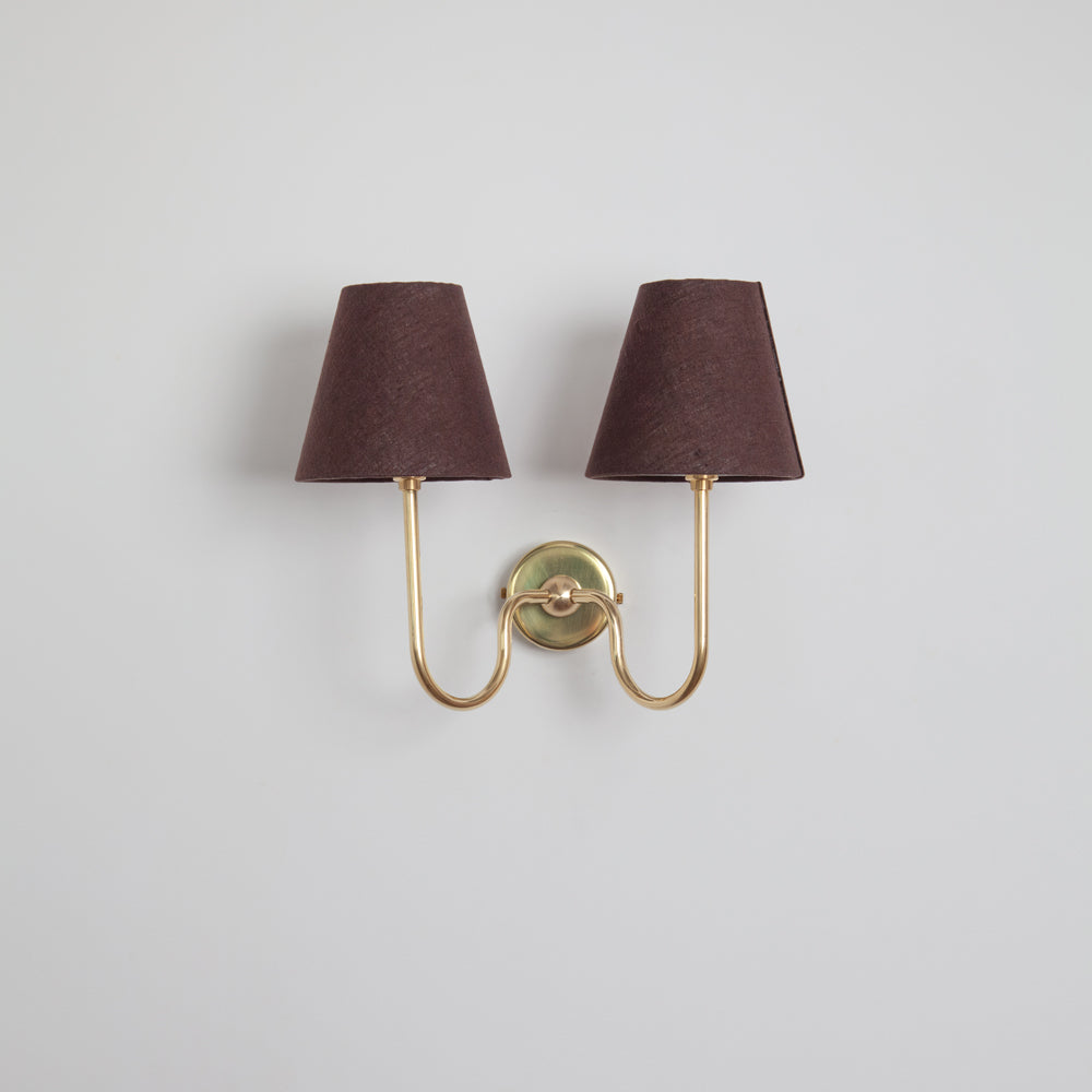 "Juno" Double Wall Light - Linen