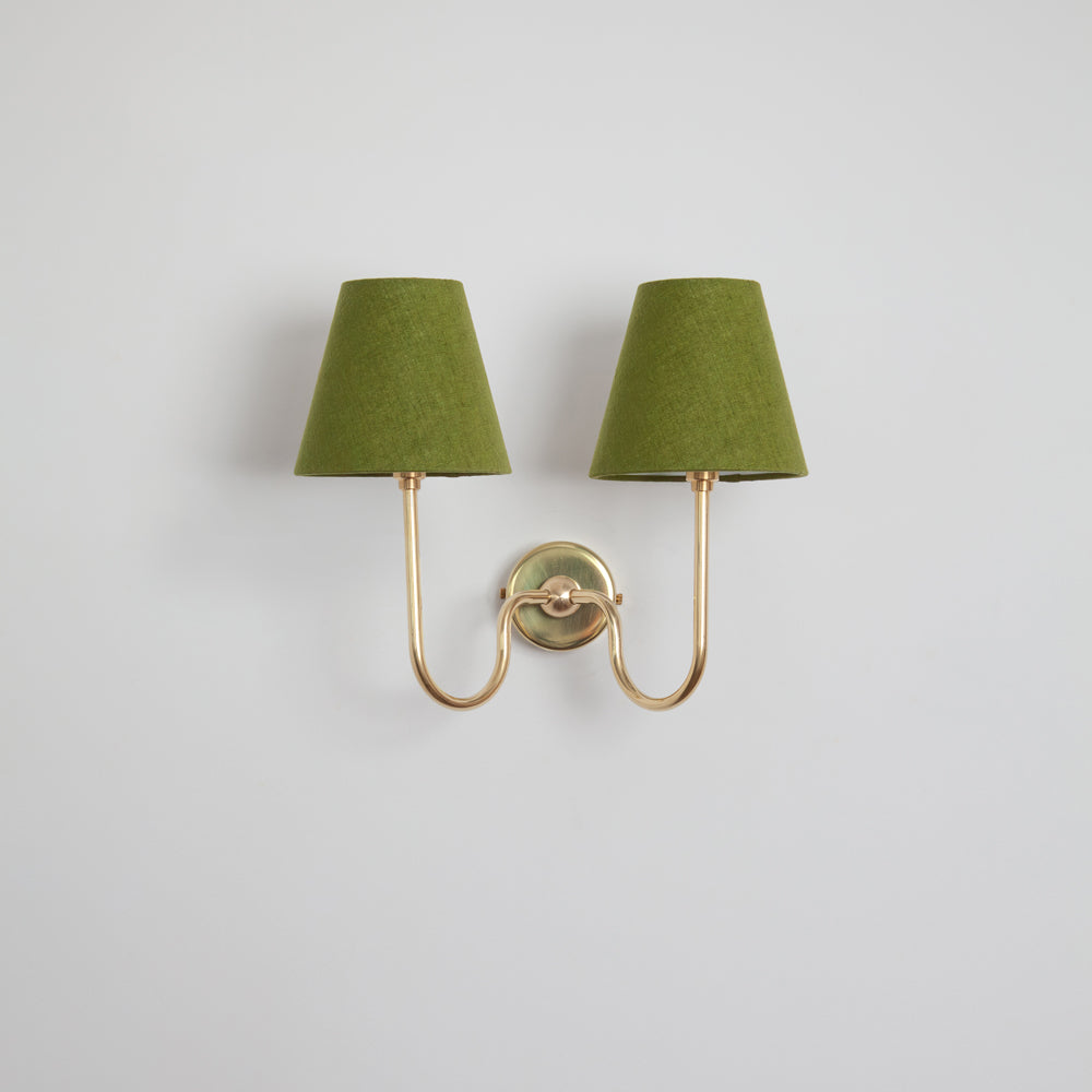 "Juno" Double Wall Light - Linen