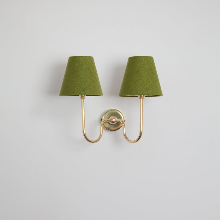 "Juno" Double Wall Light - Linen