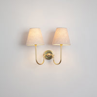 "Juno" Double Wall Light - Linen