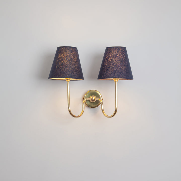 "Juno" Double Wall Light - Linen