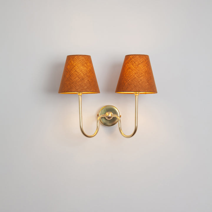 "Juno" Double Wall Light - Linen