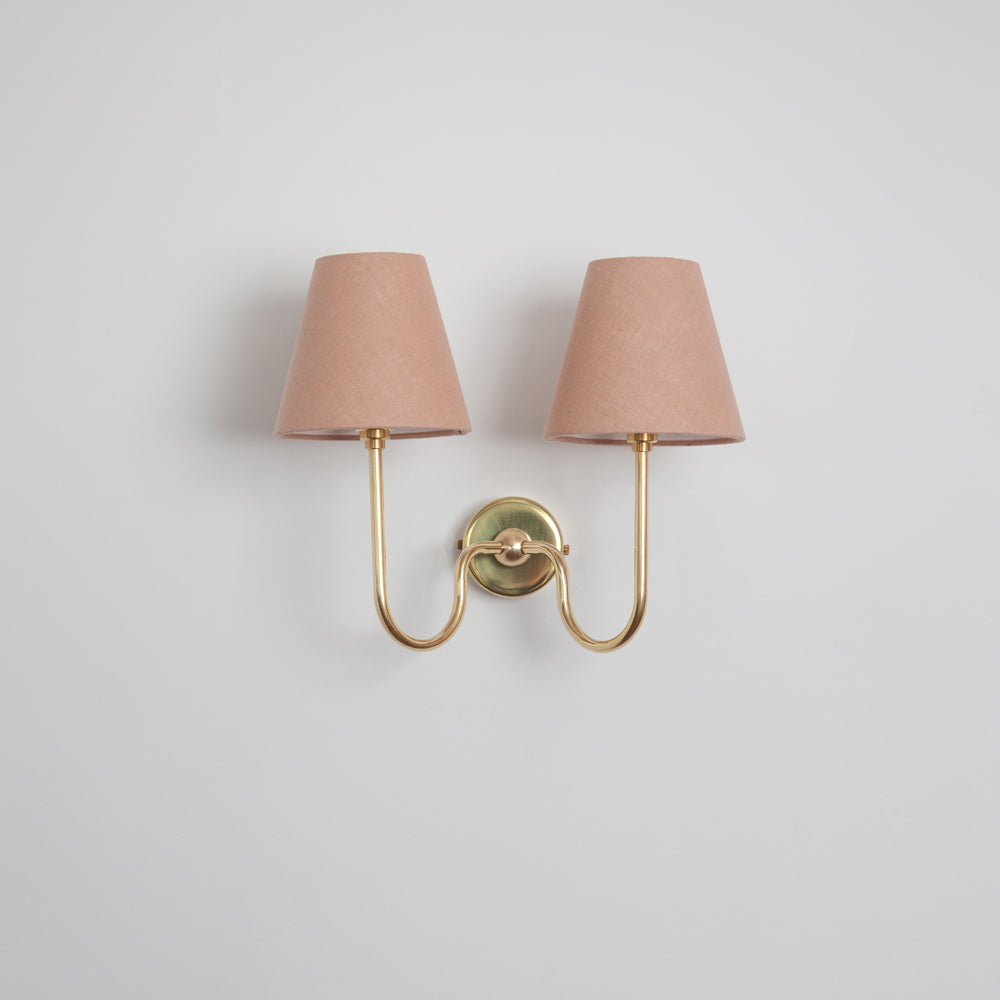 "Juno" Double Wall Light - Linen