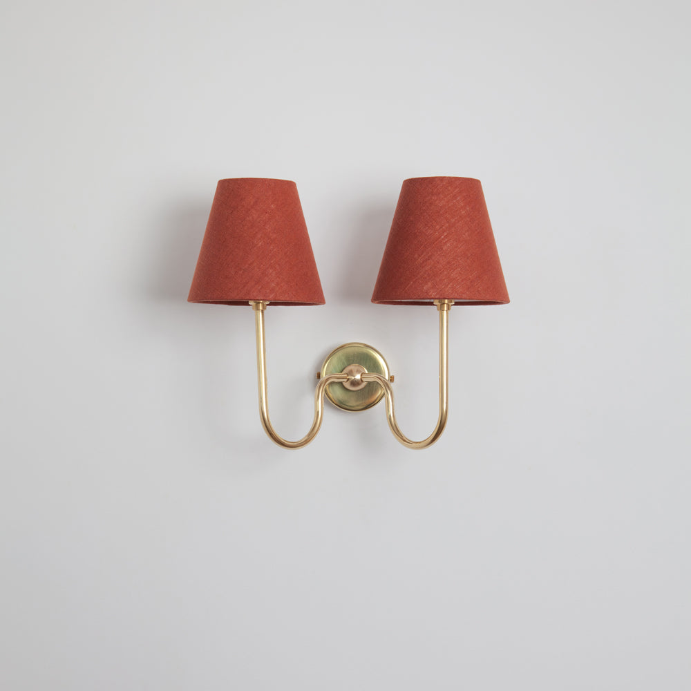 "Juno" Double Wall Light - Linen