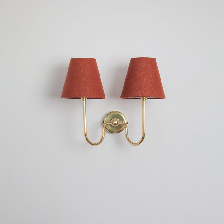 "Juno" Double Wall Light - Linen