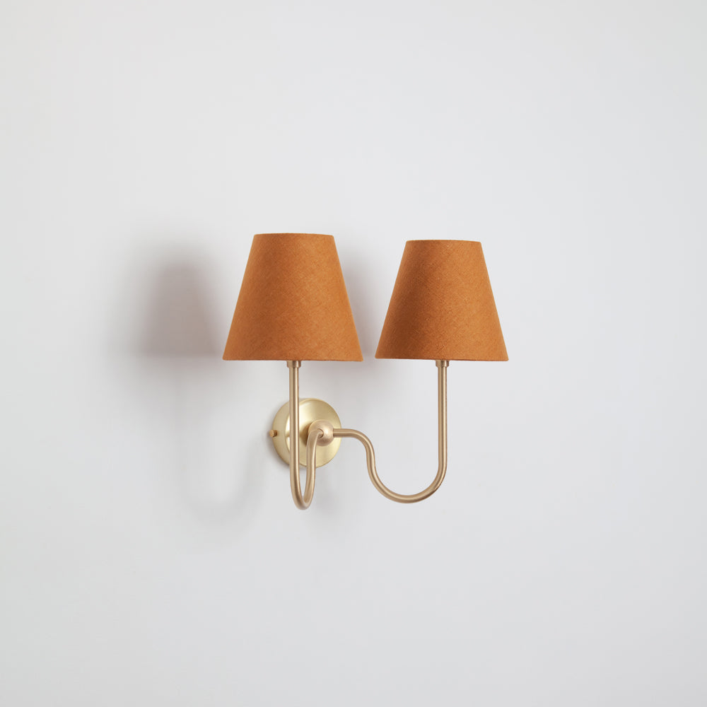 "Juno" Double Wall Light - Linen