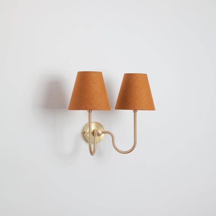 "Juno" Double Wall Light - Linen
