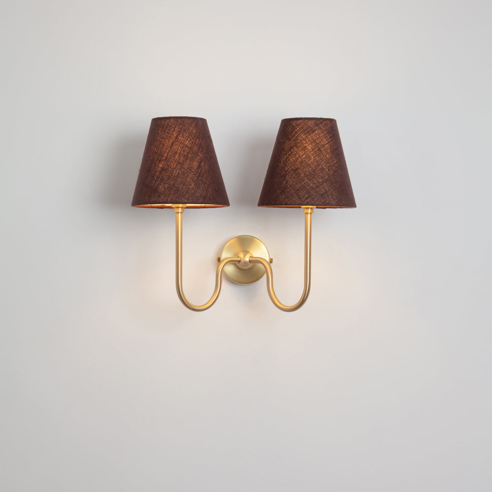 "Juno" Double Wall Light - Linen