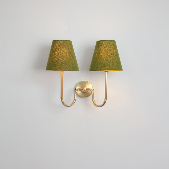 "Juno" Double Wall Light - Linen