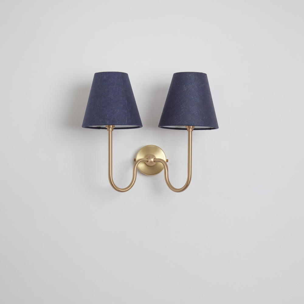 "Juno" Double Wall Light - Linen