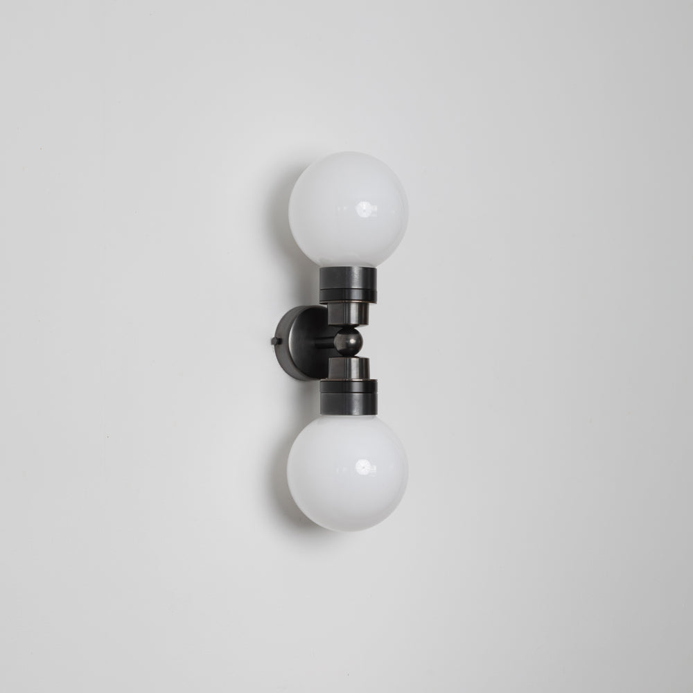 "Lyra" Double Wall Light - Opal Globe