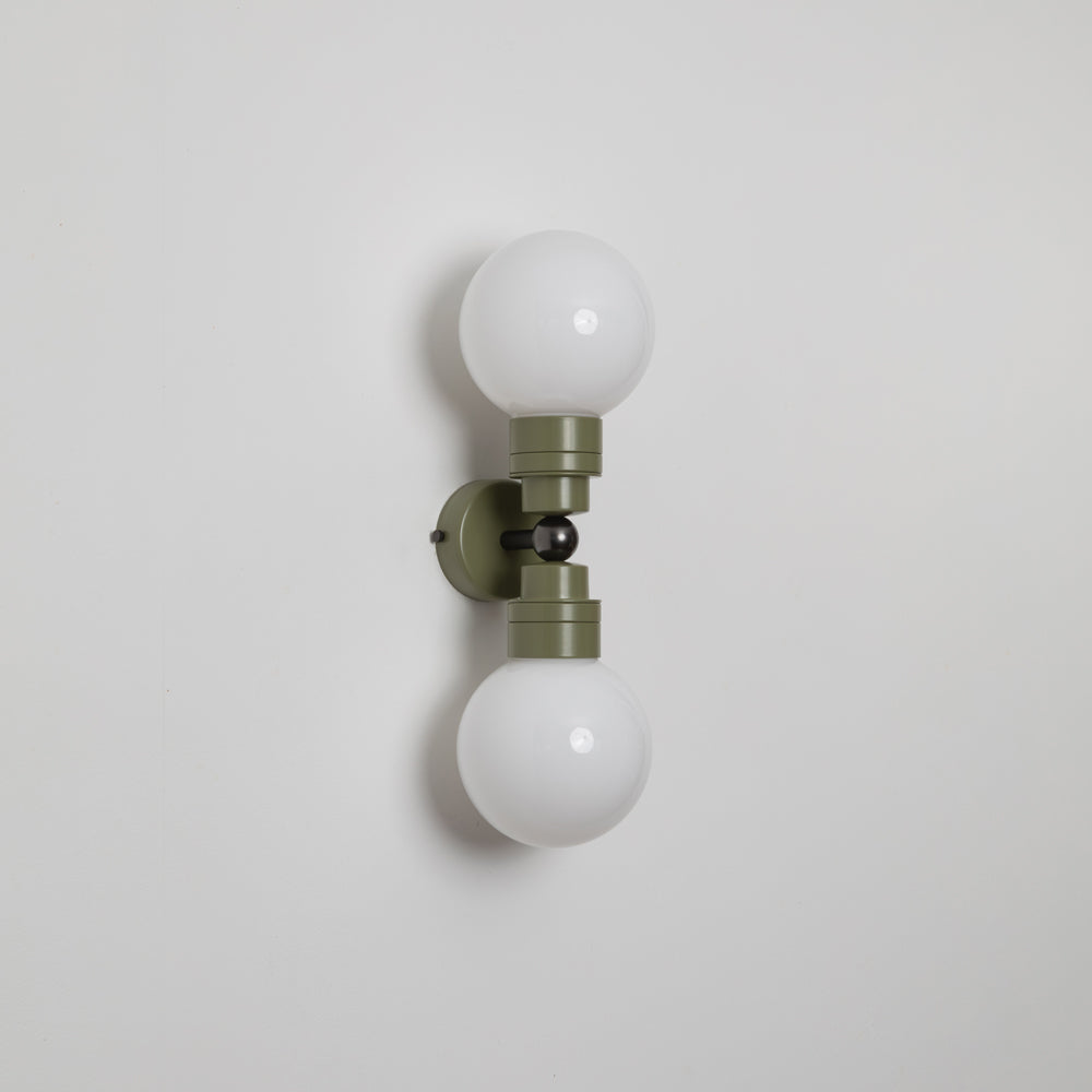 "Lyra" Double Wall Light - Opal Globe