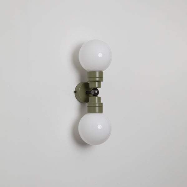 "Lyra" Double Wall Light - Opal Globe
