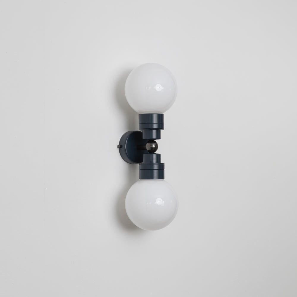 "Lyra" Double Wall Light - Opal Globe
