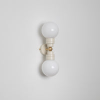 "Lyra" Double Wall Light - Opal Globe