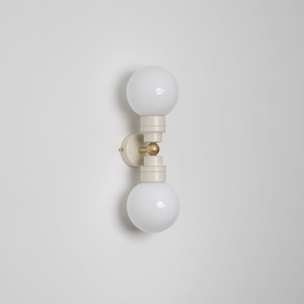 "Lyra" Double Wall Light - Opal Globe