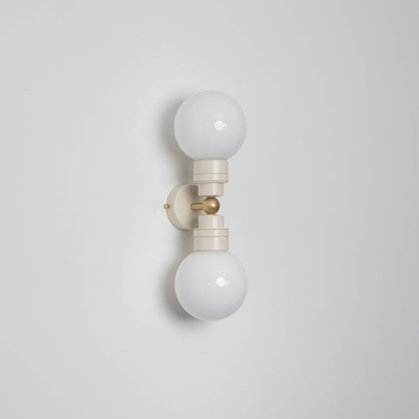 "Lyra" Double Wall Light - Opal Globe