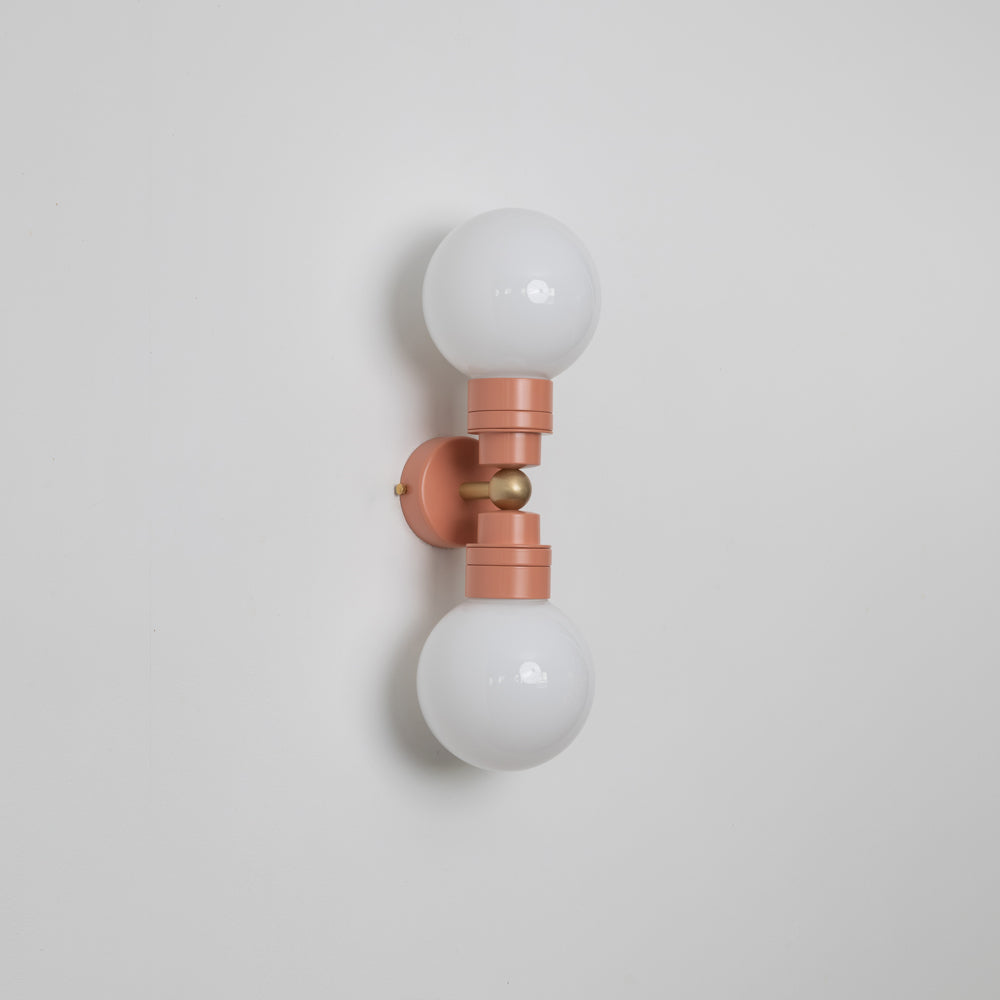 "Lyra" Double Wall Light - Opal Globe