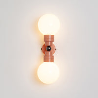 "Lyra" Double Wall Light - Opal Globe