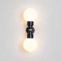 "Lyra" Double Wall Light - Opal Globe