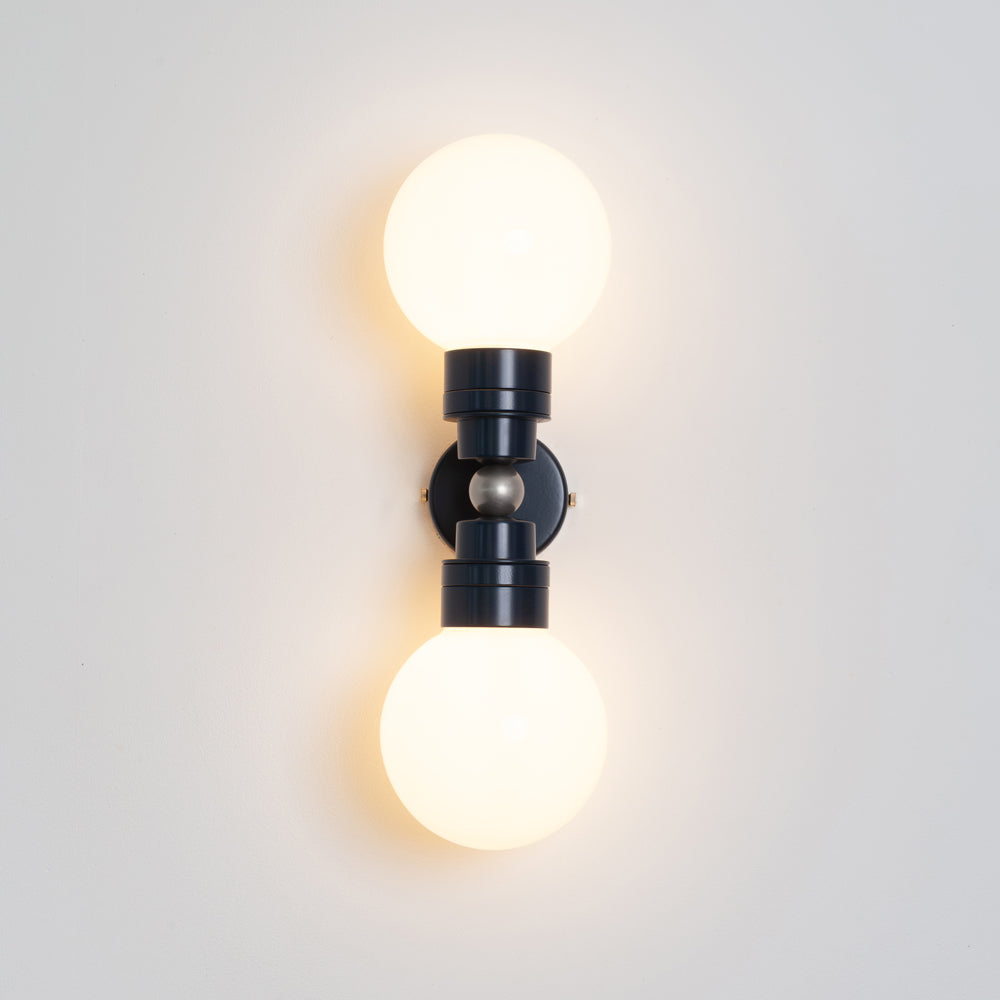 "Lyra" Double Wall Light - Opal Globe