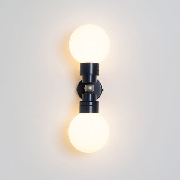 "Lyra" Double Wall Light - Opal Globe