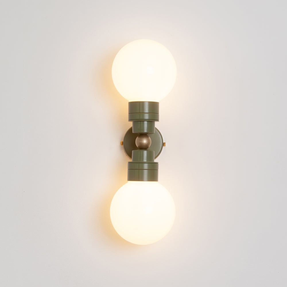 "Lyra" Double Wall Light - Opal Globe