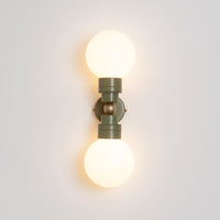 "Lyra" Double Wall Light - Opal Globe