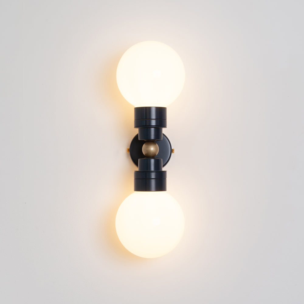 "Lyra" Double Wall Light - Opal Globe