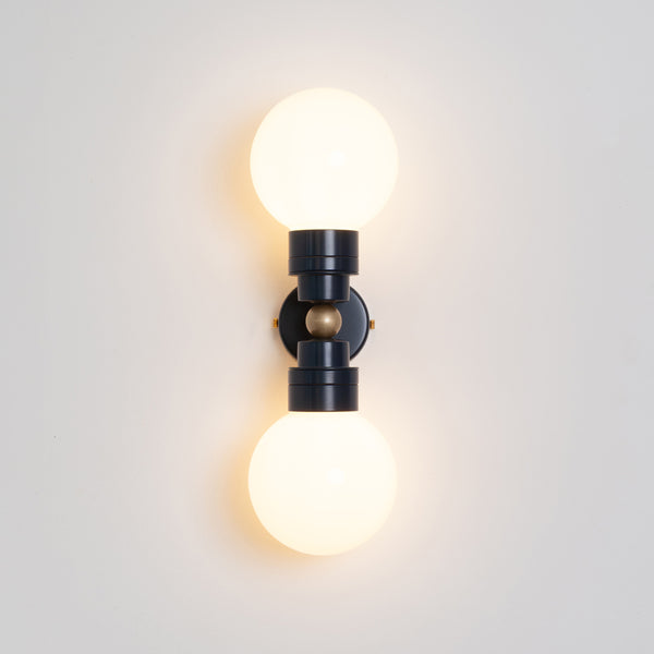 "Lyra" Double Wall Light - Opal Globe