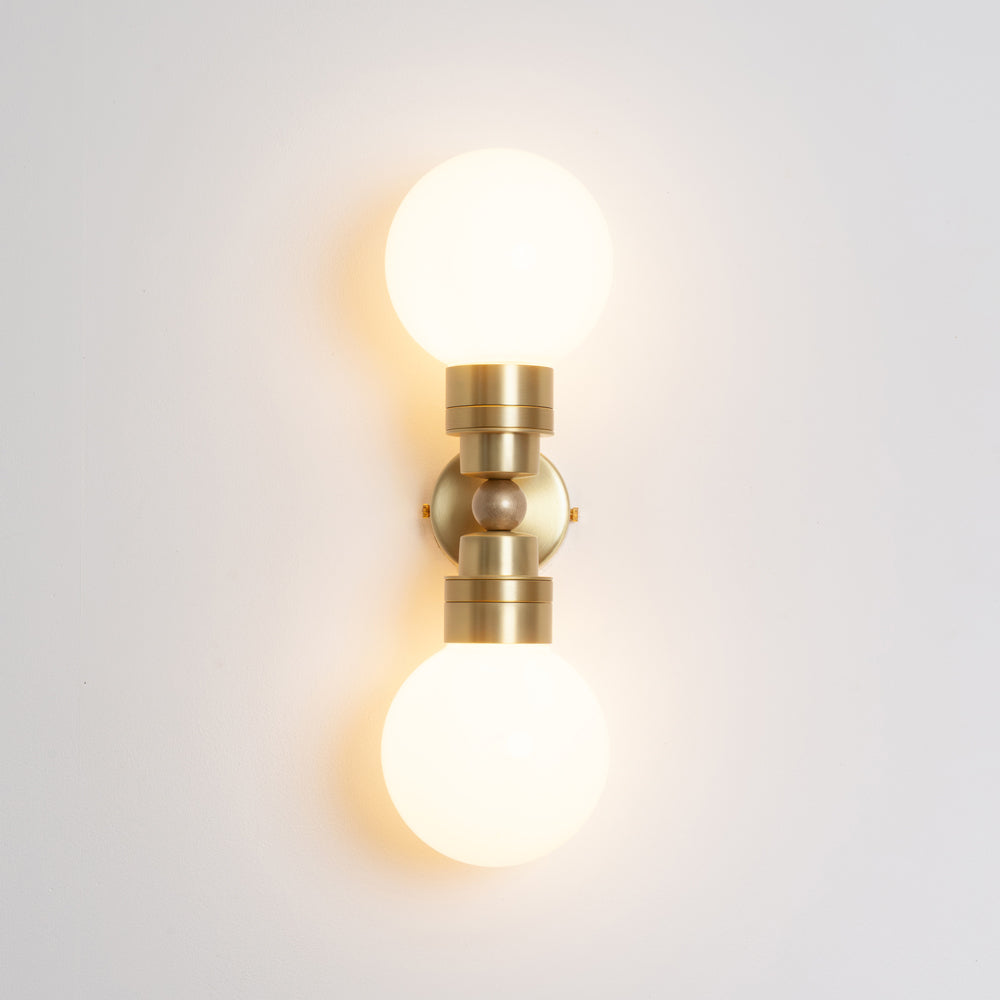 "Lyra" Double Wall Light - Opal Globe