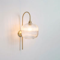 Arch Stemmed Wall light - Clear Reeded Glass