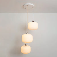 Opal Reeded Triple Drop Pendant