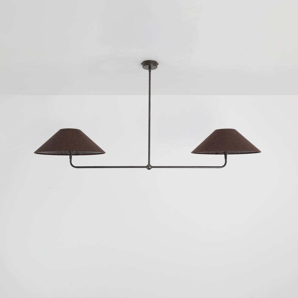 T-Bar Chandelier - Wide Angle Linen