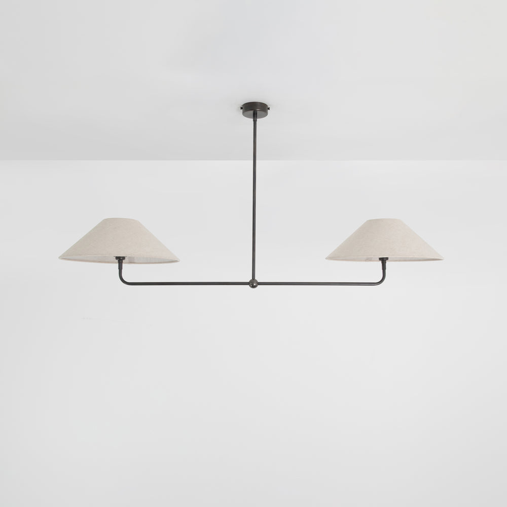T-Bar Chandelier - Wide Angle Linen