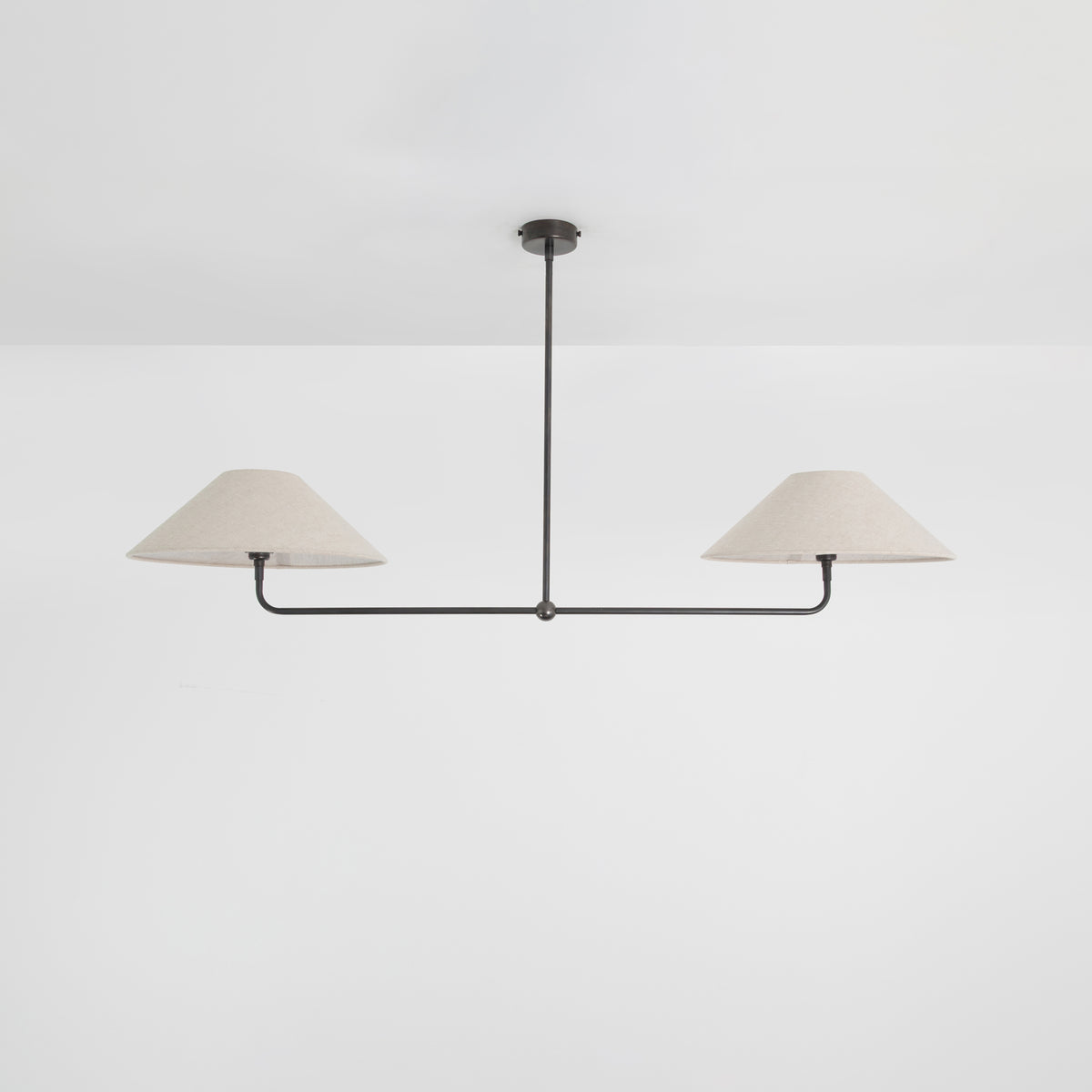 T-Bar Chandelier - Wide Angle Linen