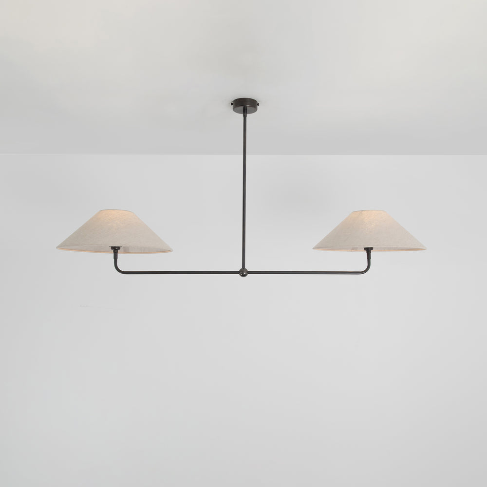 T-Bar Chandelier - Wide Angle Linen