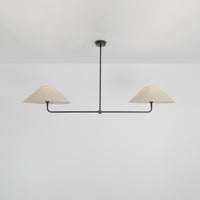 T-Bar Chandelier - Wide Angle Linen