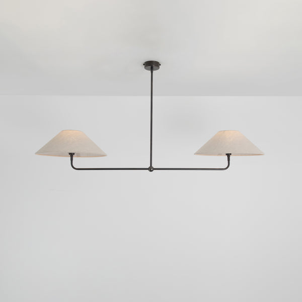 T-Bar Chandelier - Wide Angle Linen