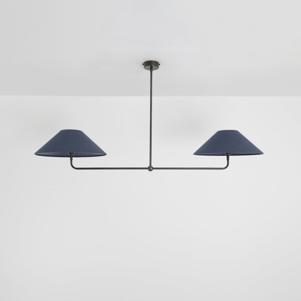 T-Bar Chandelier - Wide Angle Linen
