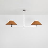T-Bar Chandelier - Wide Angle Linen