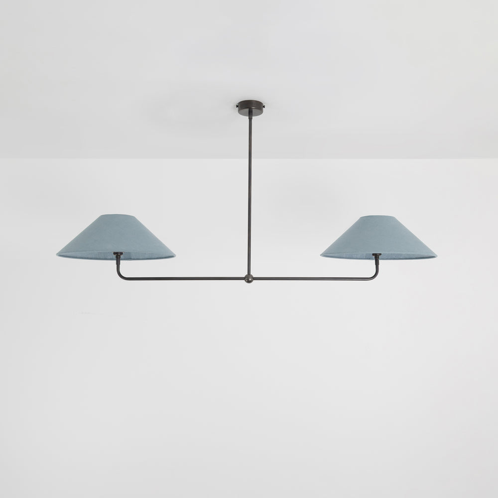 T-Bar Chandelier - Wide Angle Linen