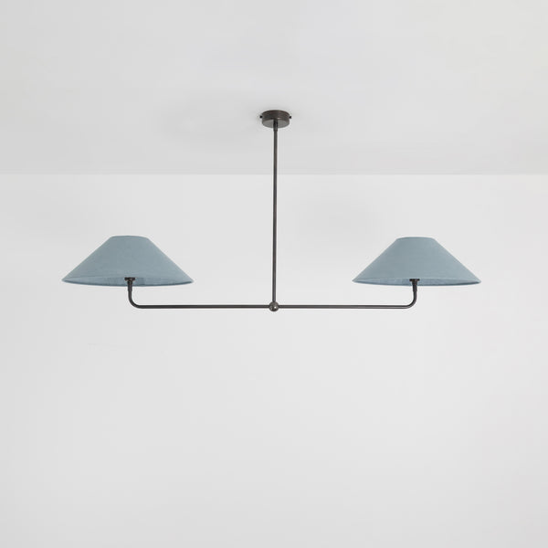 T-Bar Chandelier - Wide Angle Linen