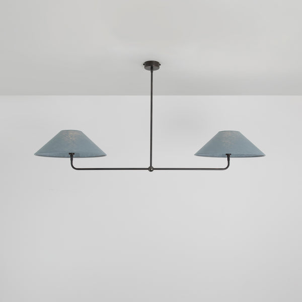 T-Bar Chandelier - Wide Angle Linen