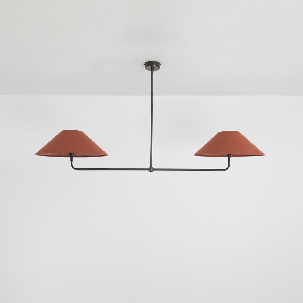T-Bar Chandelier - Wide Angle Linen