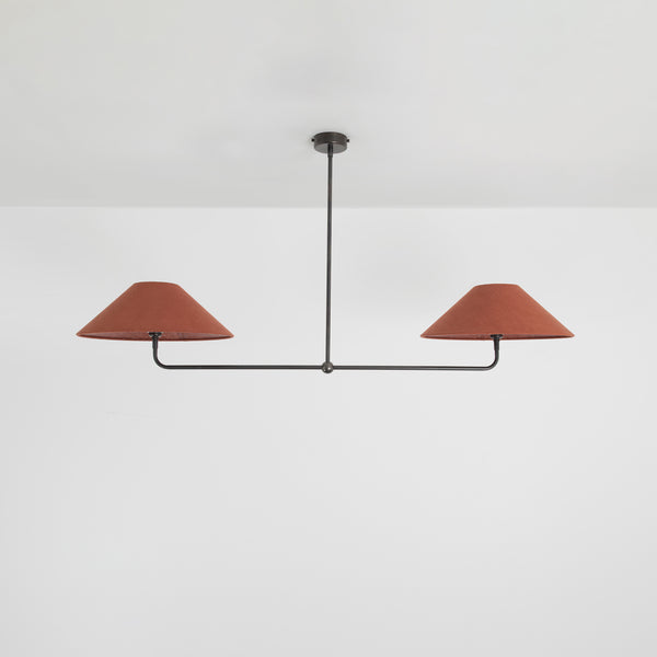 T-Bar Chandelier - Wide Angle Linen