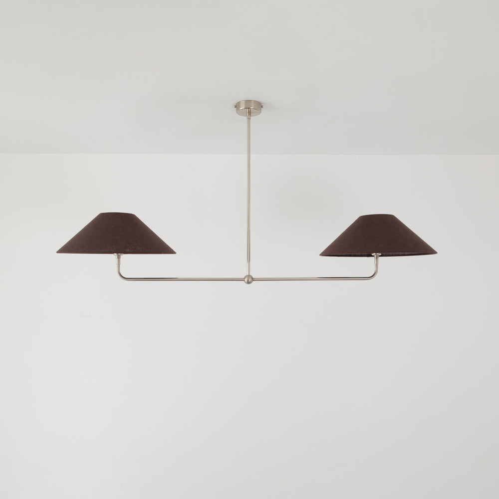 T-Bar Chandelier - Wide Angle Linen