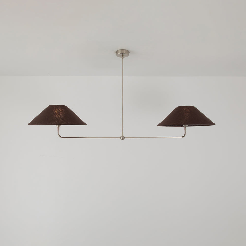 T-Bar Chandelier - Wide Angle Linen