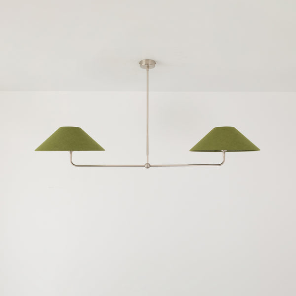 T-Bar Chandelier - Wide Angle Linen
